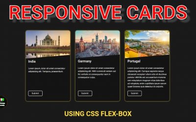 Do It Yourself – Tutorials – Responsive Cards Using Flex Box || Pure HTML and CSS Tutorial || WDU