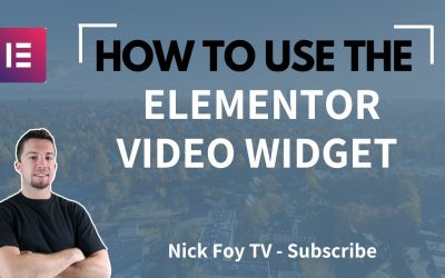 WordPress For Beginners – [Elementor Tutorial] – How to Use the Video Widget (WordPres Page Builder)