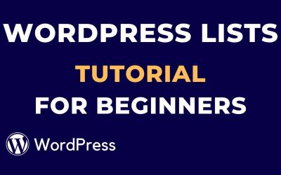 WordPress For Beginners – WordPress Lists Tutorial for Beginners | part-5| WP Studio