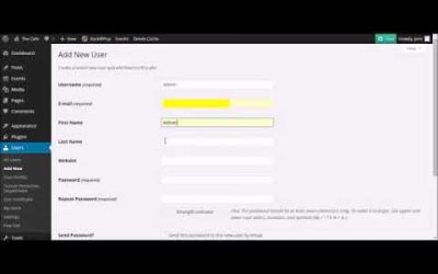 WordPress For Beginners – WordPress Tutorial –  Creating a New Admin User