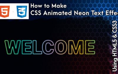 Pure Text Effects With CSS Neon Light Animation | CSS3 glowing text effects | With Source Code