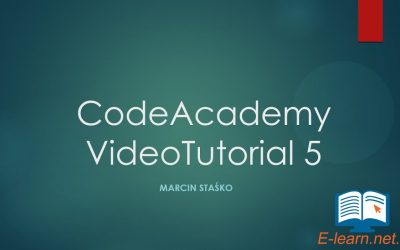 VideoTutorial #5 CodeAcademy darmowa nauka programowania (Python, CSS, Ruby i inne)