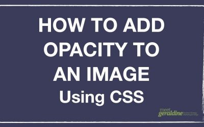 Add Opacity to an Image Using CSS