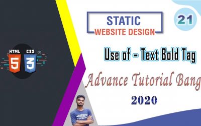 Web Design [21] How To Web Design Html And Css Use of – Text Bold Tag Bangla Tutorial 2020