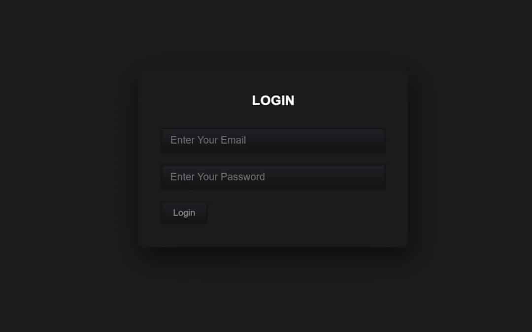 How create login form using html & CSS
