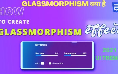 How to Create Glassmorphism Effect in HTML CSS | 2021 UI trends glassmorphism tutorial