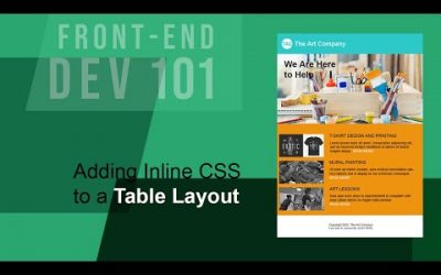 Adding Inline CSS to HTML Table Layout