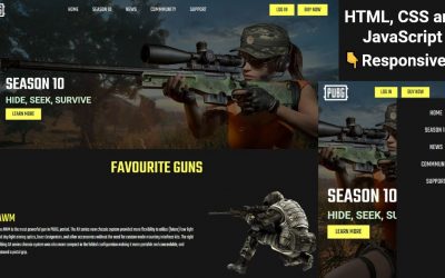 Do It Yourself – Tutorials – Create A Responsive Website | PUBG MOBILE Website | Responsive Navbar | Using HTML CSS JavaScript