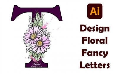 Do It Yourself – Tutorials – How To Create Custom Floral Fancy Type Letters – T – in Adobe Illustrator