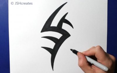 Do It Yourself – Tutorials – How to Draw a Small Spiky Tribal Tattoo Design