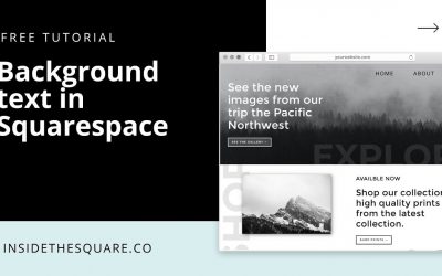 Do It Yourself – Tutorials – How to add text to the background of a section in Squarespace 7.1 // Squarespace CSS Tutorial