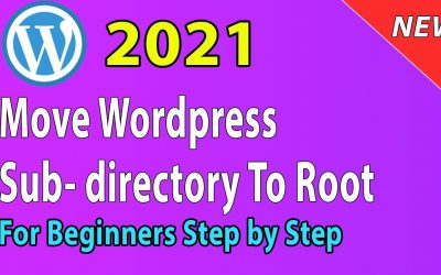 WordPress For Beginners – [2021] How to move WordPress from subdirectory to root directory/folder (remove wp from url)