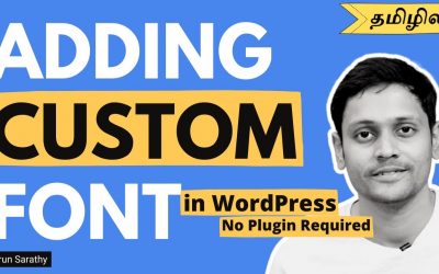 WordPress For Beginners – How to Add Custom Font In WordPress (Tamil)