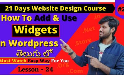 WordPress For Beginners – How to Use Widgets in WordPress [In Telugu] | WordPress Widgets Tutorial | WordPress Telugu Tutorial