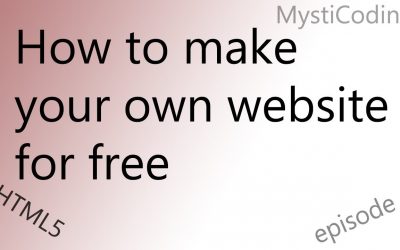 Do It Yourself – Tutorials – How to make your own website ep.1