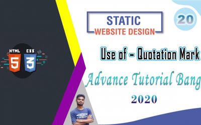 Web Design [20] How To Web Design Html And Css "Use of – Quotation Mark" Bangla Tutorial 2020