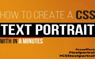 How to Create CSS Text Typography Portrait Effects using Html & CSS | Html CSS Tutorial