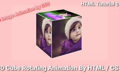 3D Cube Rotating Animation Making by html / Css | Pure Css Animation | html Tutorial 2021