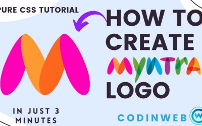 How to create MYNTRA new logo in 3 MINUTES 🔥 Pure CSS Tutorial😍Step by Step for Beginners | CodinWeb