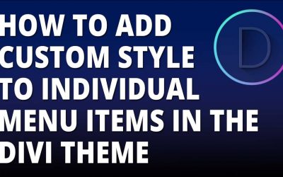 Divi – Add CSS to individual menu items in the Divi Theme