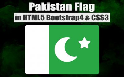 How to make Pakistan Flag in HTML,Bootstrap and CSS||The Flag OF Pakistan