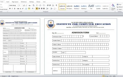 Do It Yourself – Tutorials – MS Word Tutorial : How to create admission form for school, college and coaching institute