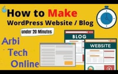 Do It Yourself – Tutorials – Make a WordPress Website in 20 Minutes Complete A to Z Tutorial Arbi Tech Online