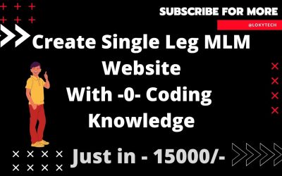 Do It Yourself – Tutorials – Now Create Your Own Single leg ROI MLM Website with 0 Coding Knowledge | Single leg ROI MLM Script