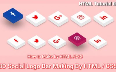 CSS Hover | 3D Social Bar Animation by HTML / CSS 2021 | HTML /CSS Tutorial