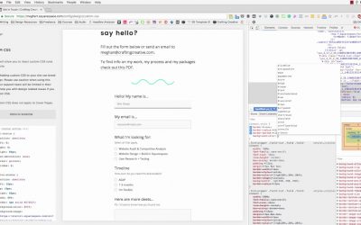 Inspect Element + Custom CSS in Squarespace