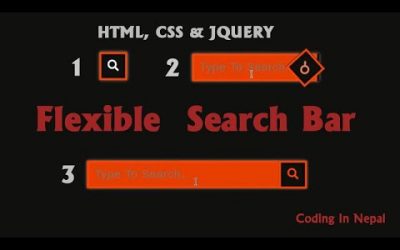 Flexible Search Bar With Html, Css & Jquery | Coding In Nepal