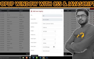 How to create a Popup Window or box and trigger by a button with CSS and Javascript Smart Mind