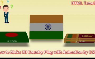 How to Make 3D Country Plag with Animation by html /Css 2021 | Css Tutorial