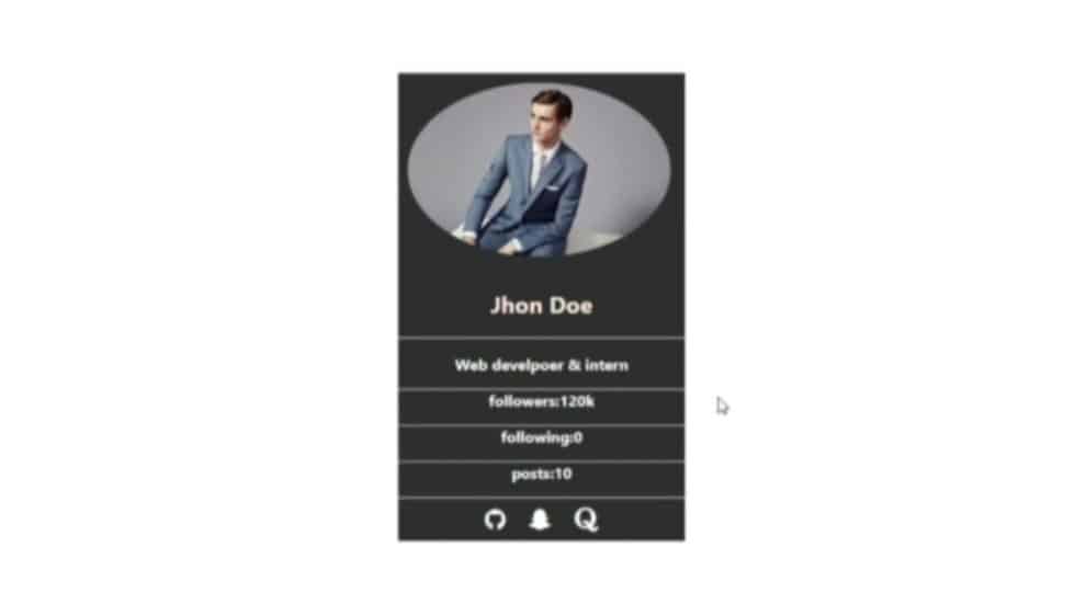 card template in html css