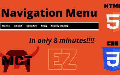 How To make a Navigation menu using CSS and HTML | NO ICONS IN NAV#coding