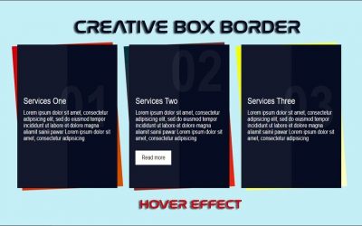 CSS Skew Border | Creative Box with Skew Border & Hover effect in Hindi |