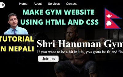 Do It Yourself – Tutorials – Make website using HTML and CSS | Web development Nepali | gym website in nepali