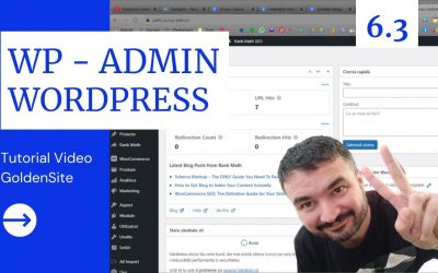 WordPress For Beginners – 6.3  Admin WP – Panoul de Control WordPress. Tutorial Video Utilizare