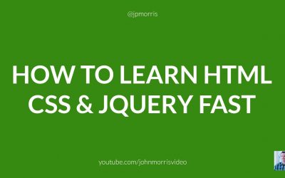 How to Learn HTML, CSS and jQuery Fast