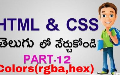 HTML & CSS In Telugu Part 12 | "Colors(rgba,hex) In CSS" In Telugu | HTML & CSS Tutorial In Telugu