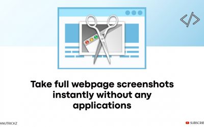 How to take full webpage screenshots instantly without any applications