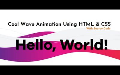 Cool Waves Animation Using HTML CSS  | HTML CSS Free Online Tutorials | #CodingHindi