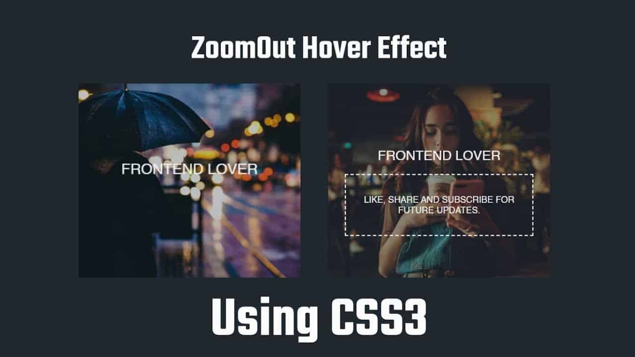 ZoomOut Hover Effect | Animated CSS Effects