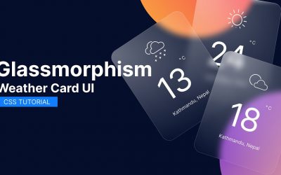 Glassmorphism Weather Cards UI | CSS Tutorial | New UI Trend | 2021