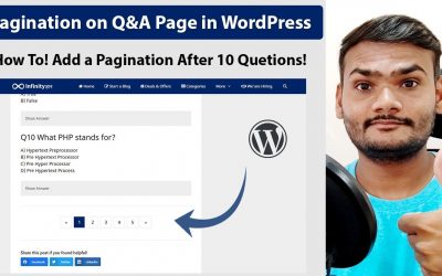 How To Add a Pagination on Q&A Page in WordPress Using HTML and CSS