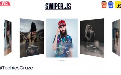 PREVIEW | Profile Cards Slider using swiperjs  using HTML & CSS | TechiesCraze