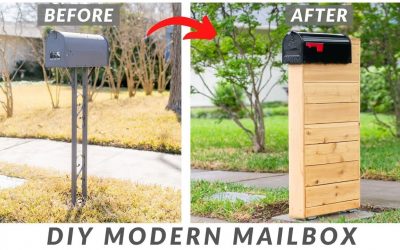 Do It Yourself – Tutorials – DIY Modern Wood Mailbox With Concrete Slab | How to Build (with plans!)