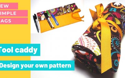 Do It Yourself – Tutorials – Design your own sewing pattern for a tool caddy or brush roll. Pattern design tutorial + sewing.