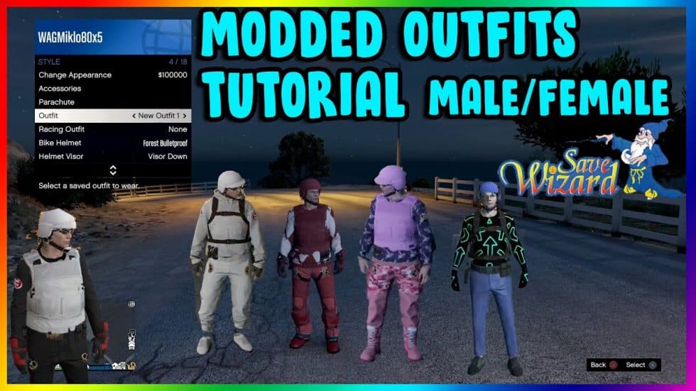 save outfits gta v without house