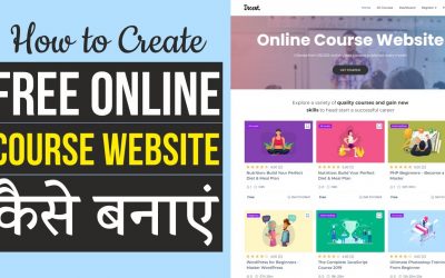 Do It Yourself – Tutorials – How to Create FREE Online Course LMS Website like Udemy with WordPress & Tutor LMS – Hindi Tutorial